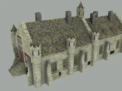 Medieval city Hall 3D model
