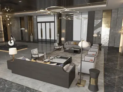 The Hotel Lobby 1 3D model