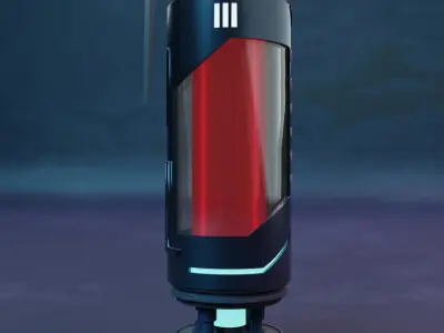 Sci-Fi Grenade 001 Low-poly 3D model