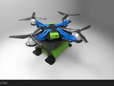 drown drone with propellers 3D print model