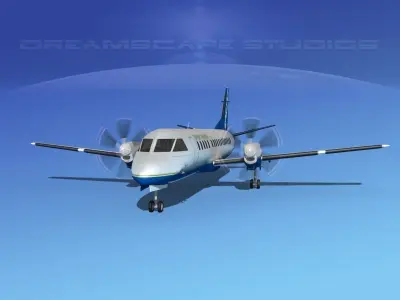 SAAB 2000 Sprint Charter 3D model