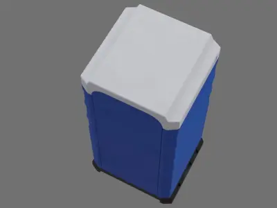 Portable Toilet 2A Low-poly 3D model