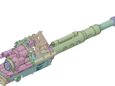 25 mm chain gun solid model 3D model