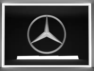 MERCEDES LOGO Low-poly 3D model