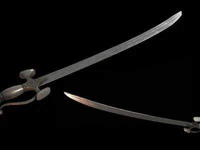 Tulwar Low-poly 3D model