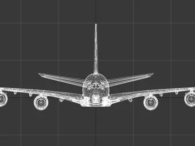 Airbus A380-8 Home livery Low-poly 3D model