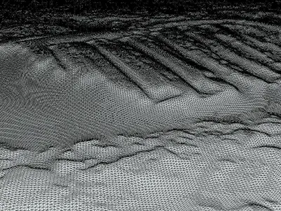 Astronaut footprint on the Moon-3D print Low-poly 3D model