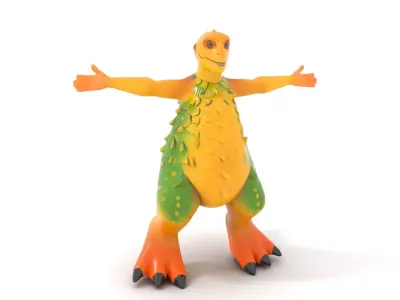 Colorful Dinosaur Character model pack Low-poly 3D model