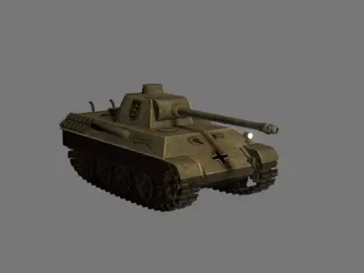 german tank panther ww2 Low-poly 3D model