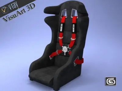 Car Seat WRC sparco 3D model