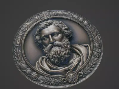 William Wallace Medallion 3D print model