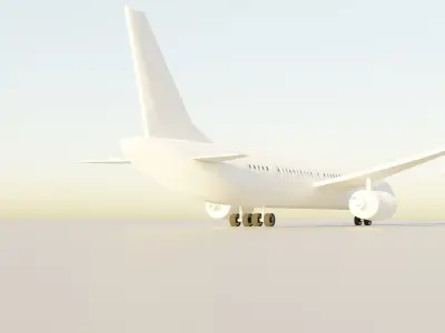 Airplane Low-poly 3D model