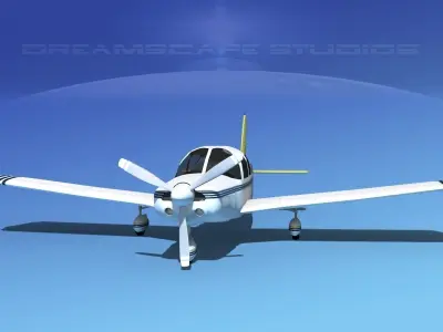 Piper Cherokee Six 300 V08 3D model