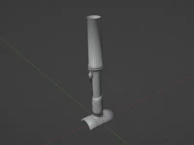 Type 89 grenade discharger Low-poly 3D model