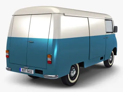 Generic Retro Cargo Van v 4 3D model