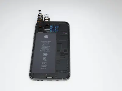 Internal Structure of Mobile Phone 3D model