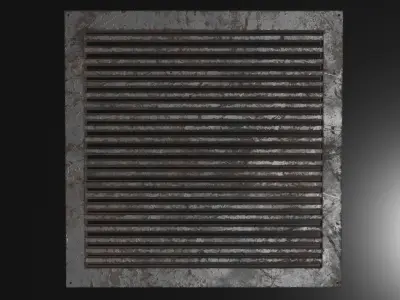 Floor Grates Pack JFG V4 - 50 Grates - FBX Blend PBR Low-poly 3D model