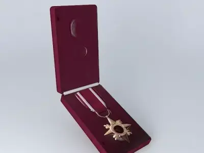 Star of Military Valour Canada Second Highest Award Free 3D model