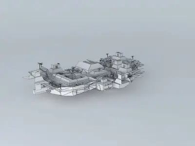 Aztec military base Free 3D model
