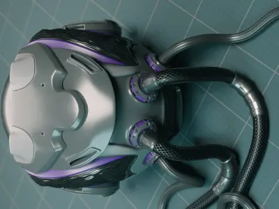 Sci-fi Helmet 3D model