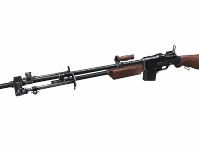 BAR M1918 Browning Automatic Rifle Free low-poly 3D model