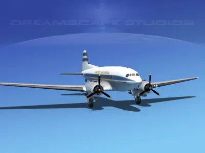 Douglas DC-3 Carlysle 3D model