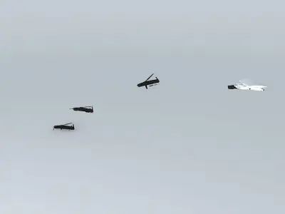 The bad drone UN UAV AGM ARM Guardian MK I unmanned ground at... 3D model