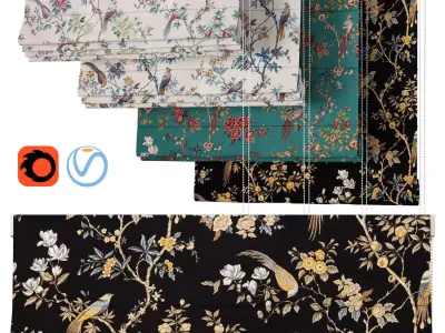 Roman Curtains 141 ORIENTALIS DELFT ROMAN BLIND 3D model