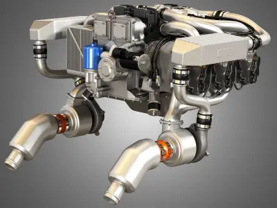 Continental IO 550 Aircraft Engine 3D model