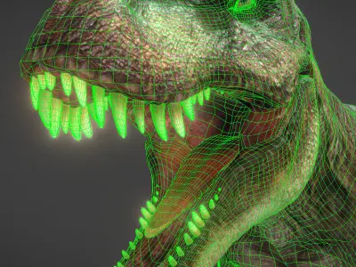  TREX Jurassicpark inspired Low-poly 3D model