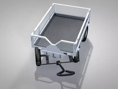 Cargo Cart White  3D model