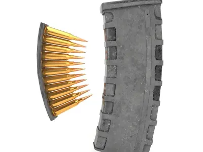 gun magazine set 3D model