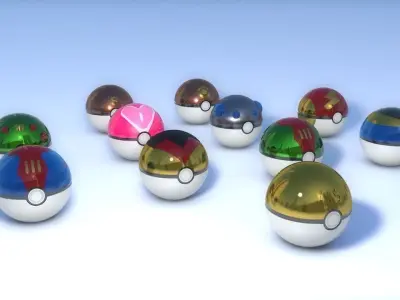 Pockeballs pokeball 3D model