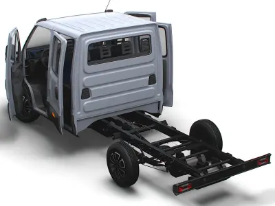 Iveco Daily Crew Cab L2 Chassis 2023 3D model