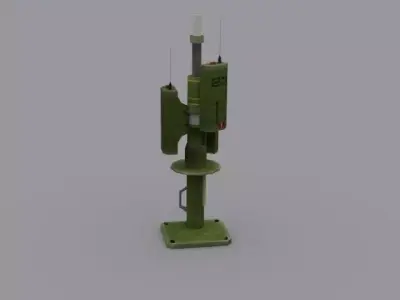 Sci fi sensor model Low-poly 3D model