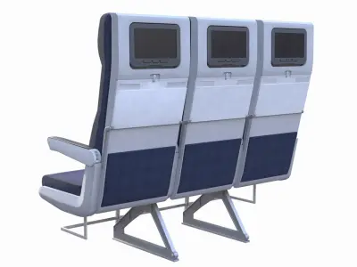 Airline Seat Low-poly 3D model