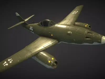 Messerschmitt Me 262 Low-poly 3D model