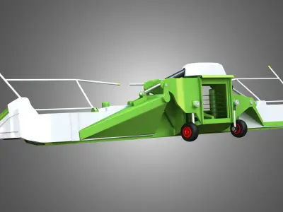 Combine harvester front attachment 3D model