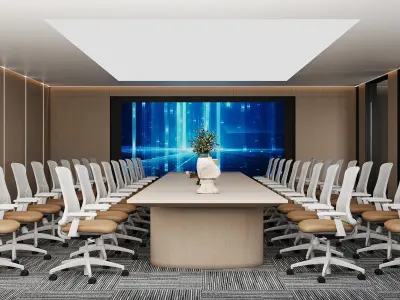  Office reception lobby interior scene 11 3D model