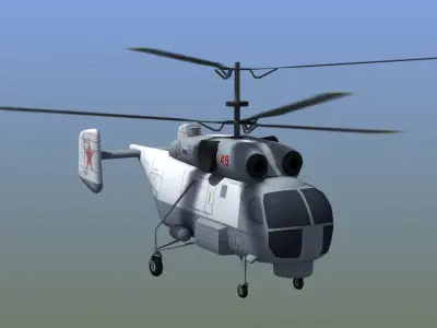 KA27 Helix Helicopter LD1 Low-poly 3D model