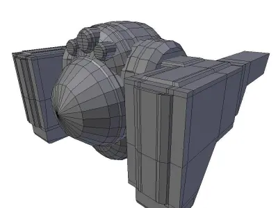 Drone 02 Sci-fi low poly Low-poly 3D model