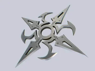 Shuriken Low-poly 3D model