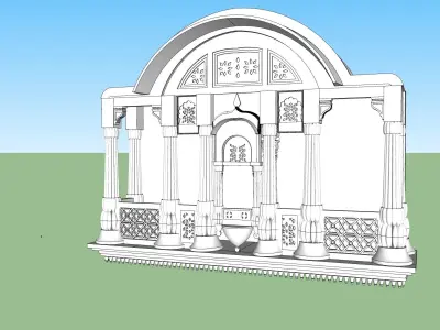 indian stone jharokha 3d modal Low-poly 3D model