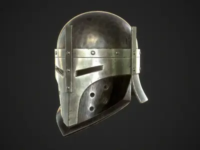 Knight Helmet 09 Low-poly 3D model