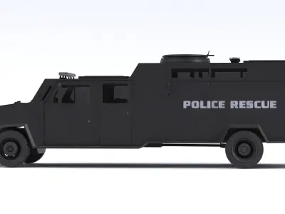 Alpine CUDA Armored Boxer Tactical SWAT Military Response Truck 3D model