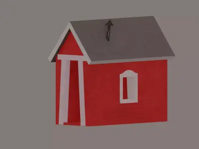 Small Farm House Low-poly 3D model