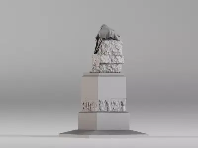 S00013 Nikolai Gogol Monument 3D Printable Model 3D print model