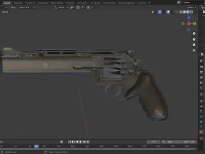  pistols collection version 1 Low-poly 3D model