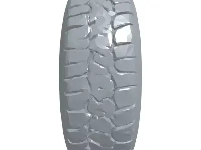 Realistic OffRoad Tire 3D Model Low-poly 3D model