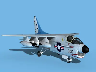 Chance Vought A-7C Corsair II V28 USN 3D model